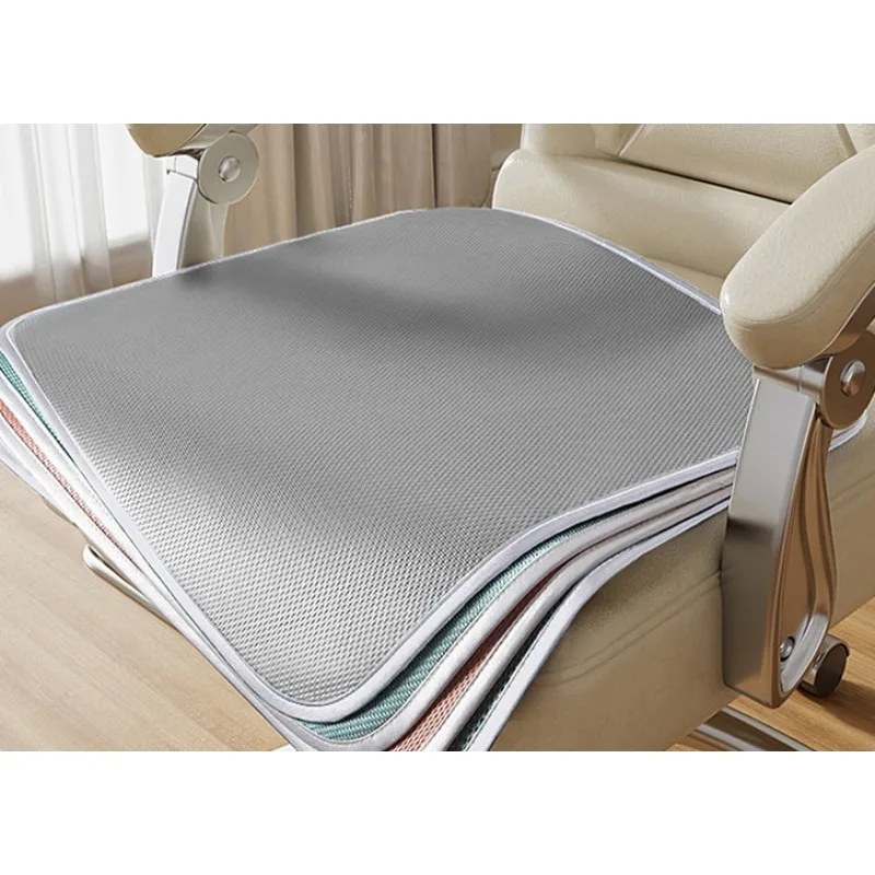 Summer Ice Silk Seat Cushion Breathable Cool Cushion Anti-slip Cooling Mat for Office Chair Home Car Long Sitting Comfortable