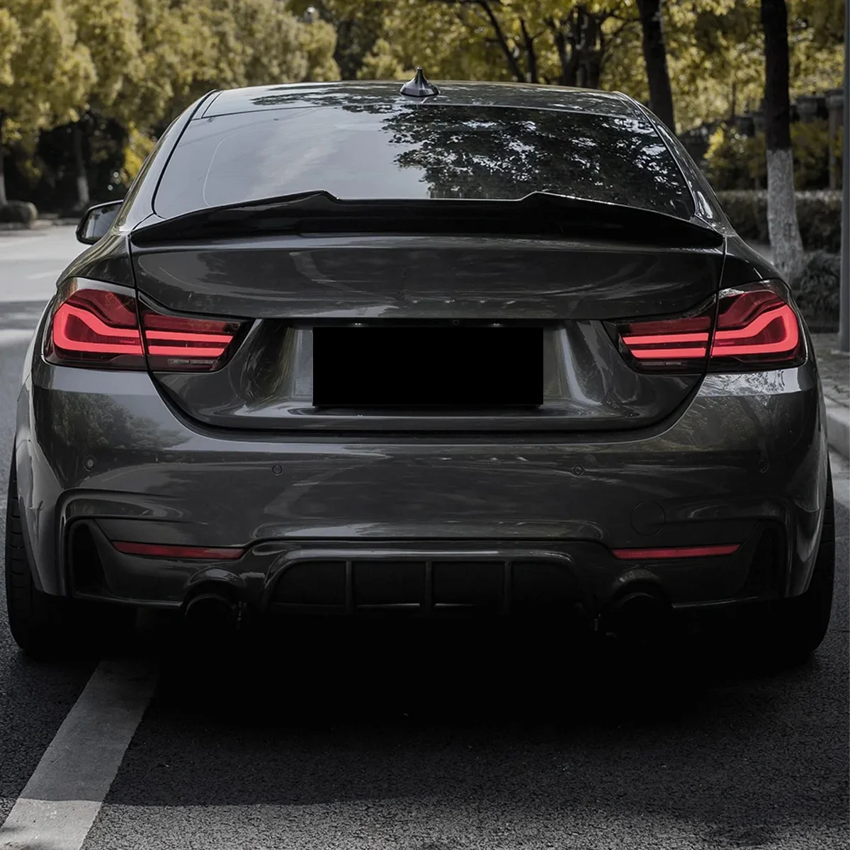 ل BMW F32 F33 F36 428i 430i 435i M Tech Sport 2014 2015 2016 2017 2018 2019 2020 السيارات المصد الخلفي سبويلر الشفاه طقم الجسم #4