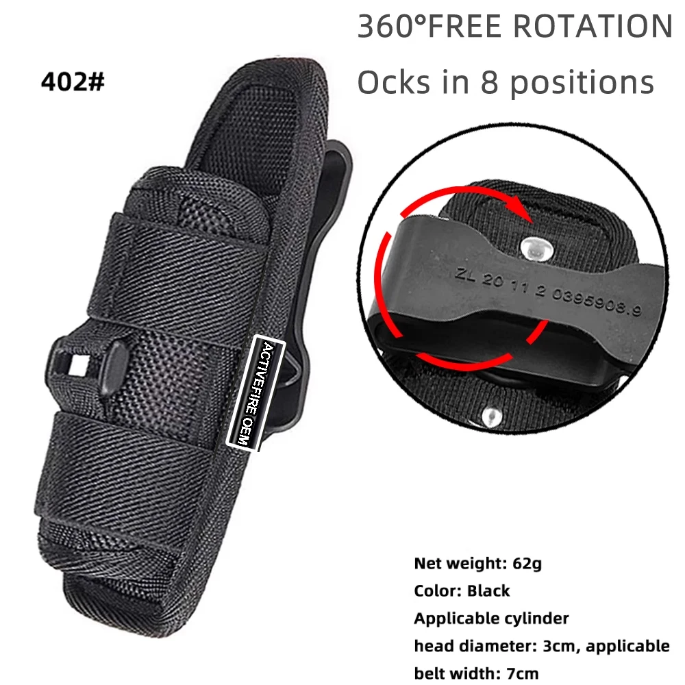 Nylon sleeve 360 degree rotatable waist clip Flashlight cover Flashlight belt clip UltraFire flashlight accessories