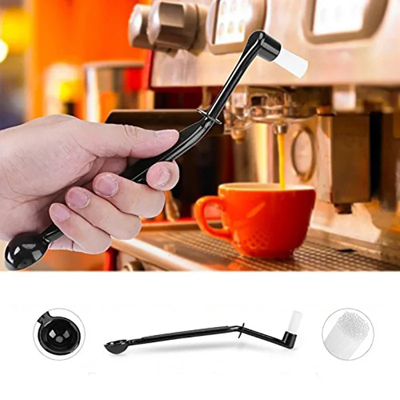 Coffee Dust Clean Brush Coffee Machine Cleaning Brush with Spoon Coffee Grinder Brushes Cleaning tools Kitchen accessories