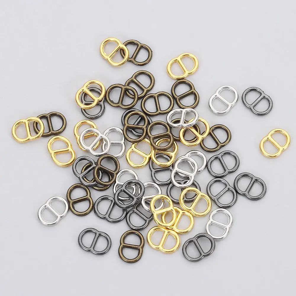 50pcs Newest Tri-glide Belt Buckle 4mm DIY Doll Bags Buckles Mini Small Strap Buckles Doll Buttons Shoes Accessories