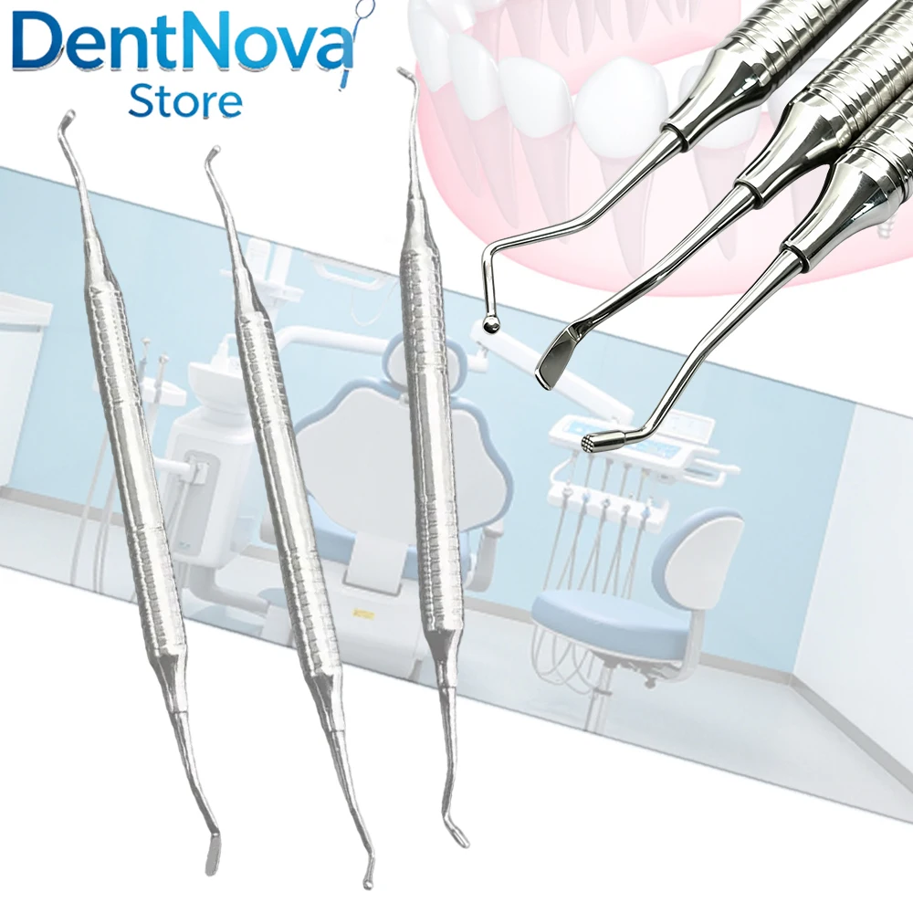 Dental Composite Resin Spatula Double-Ended Autoclavable Stainless Steel Dentist Filling Cavity Repair Instrument