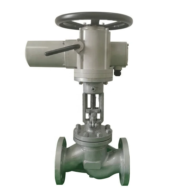 AC220 AC380V 660V Cast Iron On off Intelligent Modulating Valve Multi-turn Electric Actuated Globe Valve