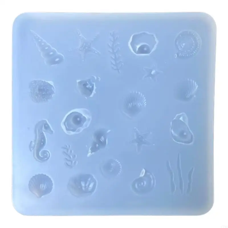  Reusable Silicone Ocean Theme Mold For Handmade Jewelry Charm Necklace Pendant Making Creative Gift