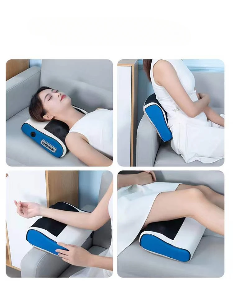 Car Home Relax Full Body Lumbar Heat Shoulder Neck Massage Waist Massager Multifunctional Electric Massage Pillow Leg Massager