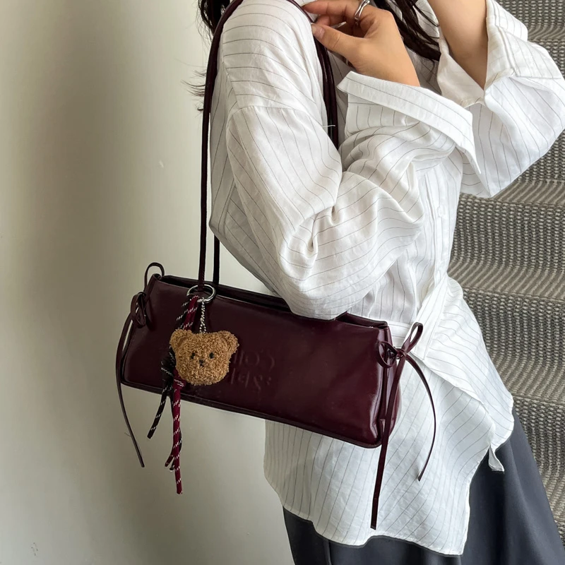 

Chic High-End Minimalist Unique Leather Crossbody Bag For Women Vintage Fashionable Large Capacity Solid Color Trendy Design