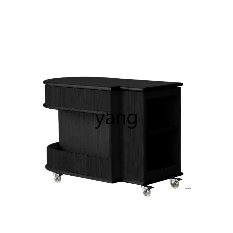 

Lmm living room household solid wood removable coffee table side cabinet sofa trolley tea side table