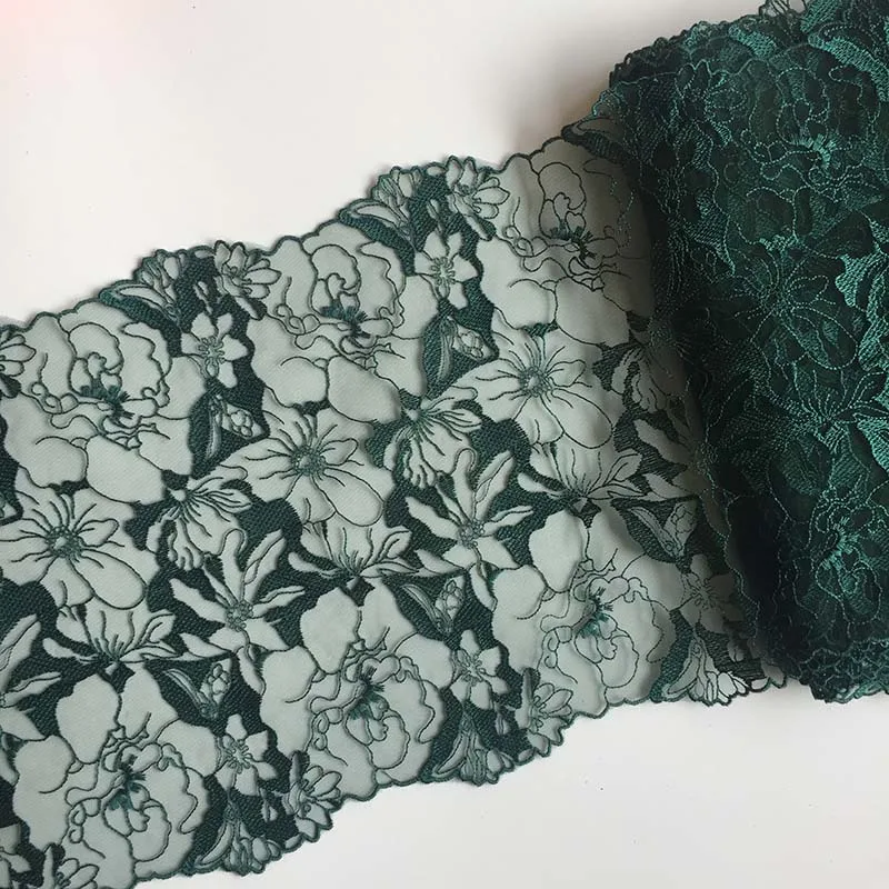 2Meters Green Mesh Embroidered Lace Trim For Sewing Clothes Accessories Bra Wedding Evening Dress Fabrics New Arrivals