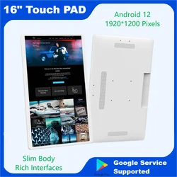 Android 12 Tablet with POE 16 Inch Wall-Mounted Incell Touch Screen Smart Home Multi-media Player Narrow Edge Monitor VESA