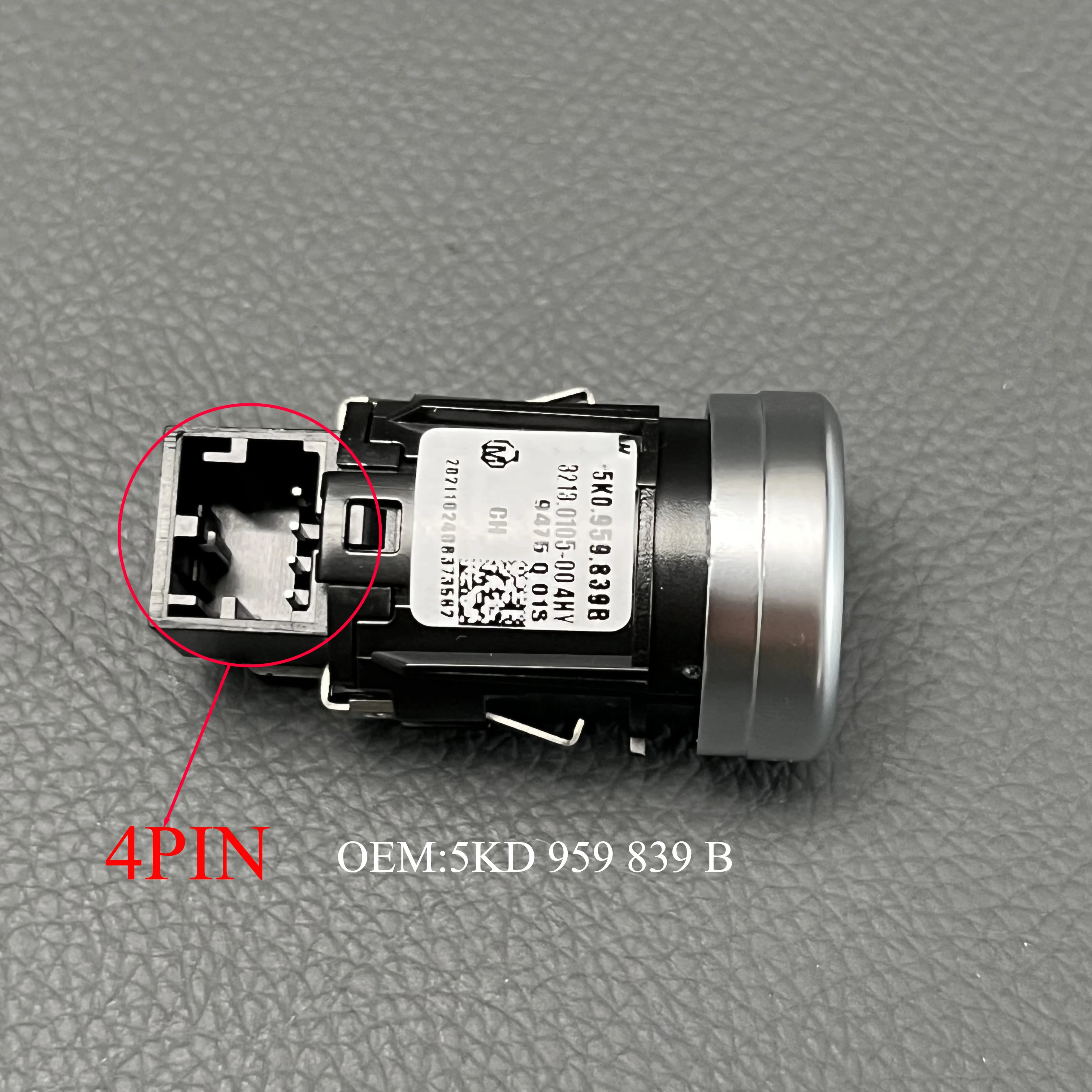1 Stück Motorstart-Stopp-Knopfschalter für VW Golf 6 Scirocco XL1 2009-2018 5K0959839 5K0959839A 5K0959839B – Detail 7