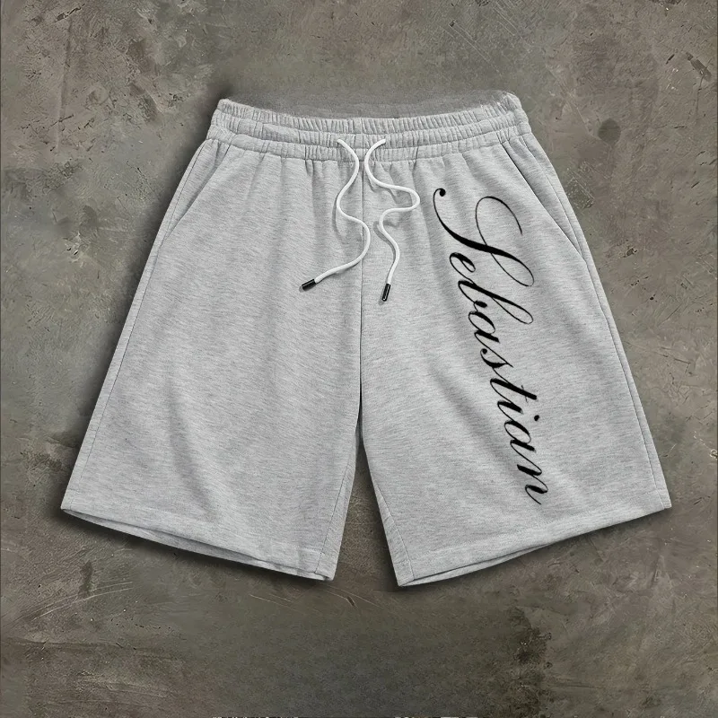 American Dark Gothic Street Style Shorts Men's T-shirt Summer New Item Suitable for Both Men and Women