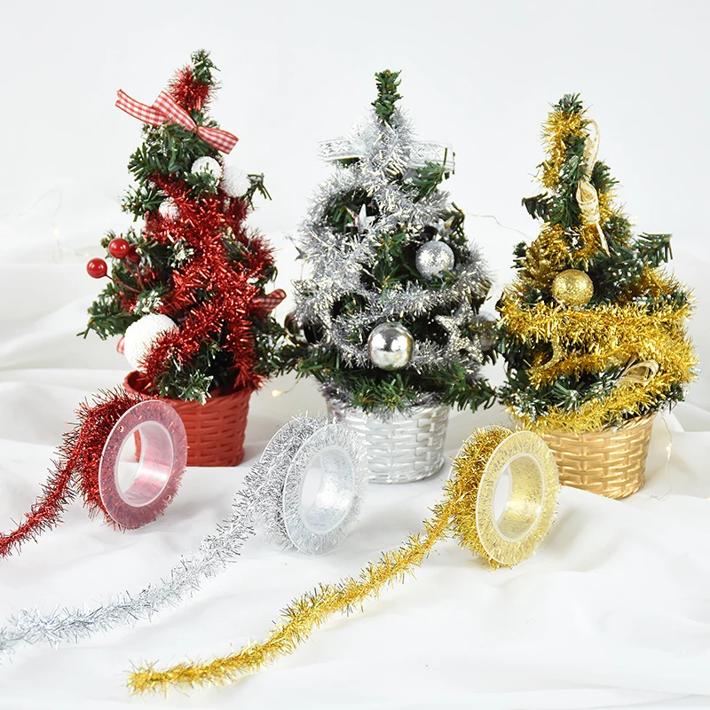 Cinta colorida navideña de 1,5 - Tinsel Garland Decoration reseña y precio