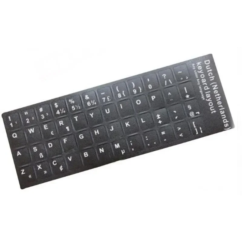 Netherlands Dutch Language Keyboard Sticker Layout Button Letters Alphabet for Universal Computer Keyboard Protective Film