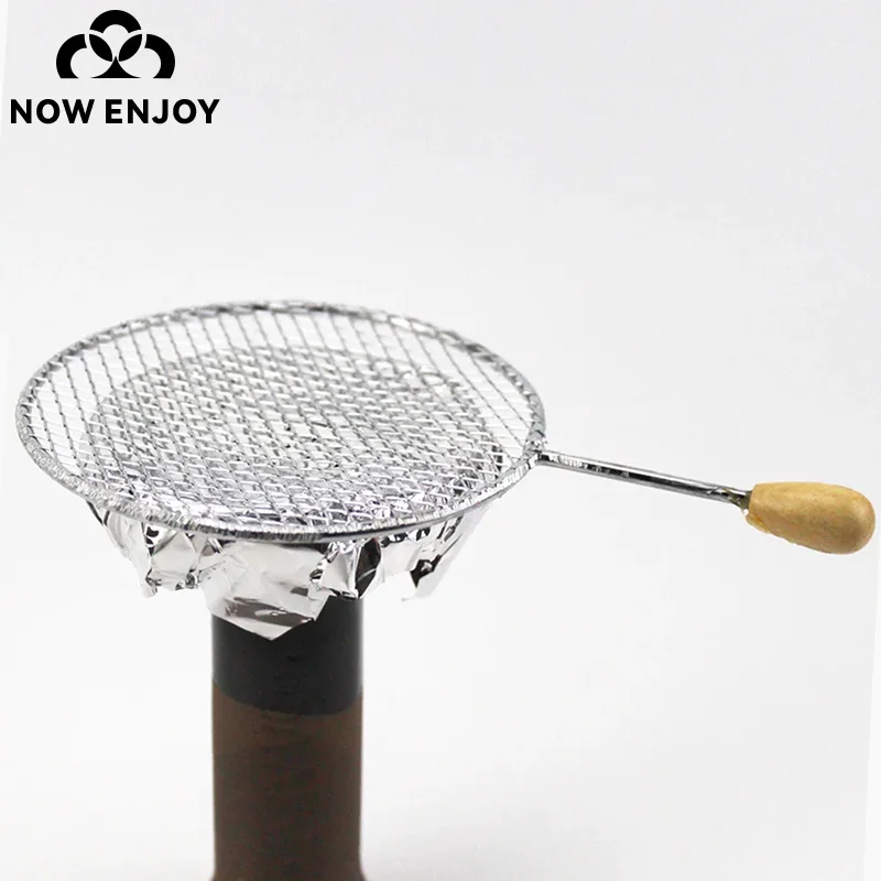 2026 Large Size Hookah Charcoal Holder with Wood Handle Sheesha Water Pipe Narguile Cachimbas Chicha Shisha Coal Screen Holder