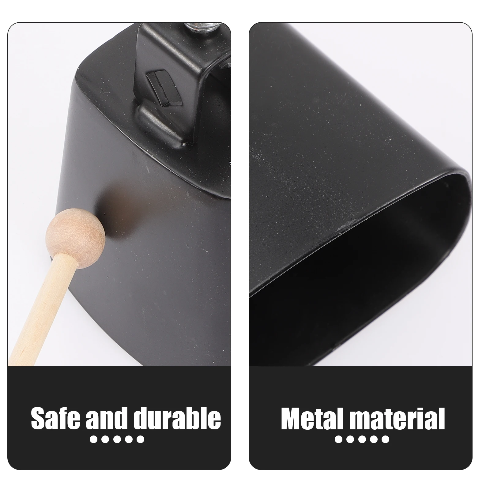 

Cowbells Teaching Aids Instrument Percussion Black Metal Kids Musical Instruments
