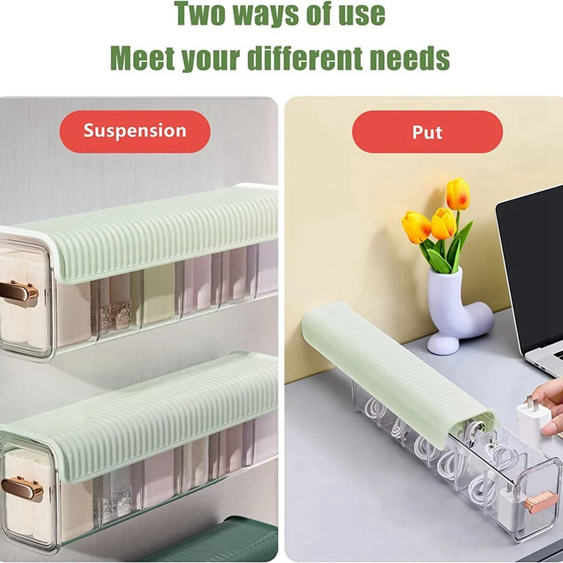 Socks Underwear Wall-Mounted Drawer Organizer Transparent Drawer Organizer Non-Punched Multifunctional Transparent Storage Box