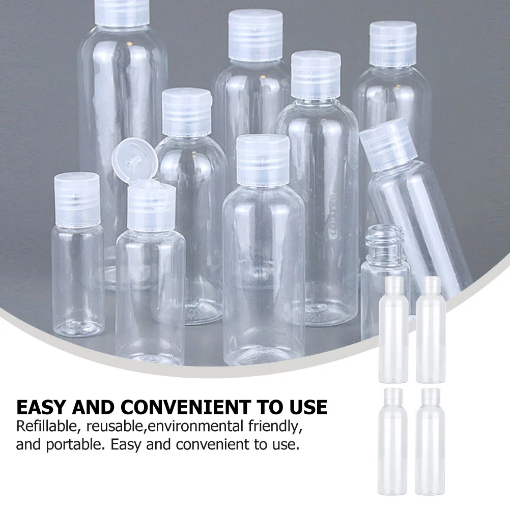 

12pcs Cap Partition Bottles Refillable Travel Empty Shampoo Lotion Bottle Containers Toiletries Storage Portable
