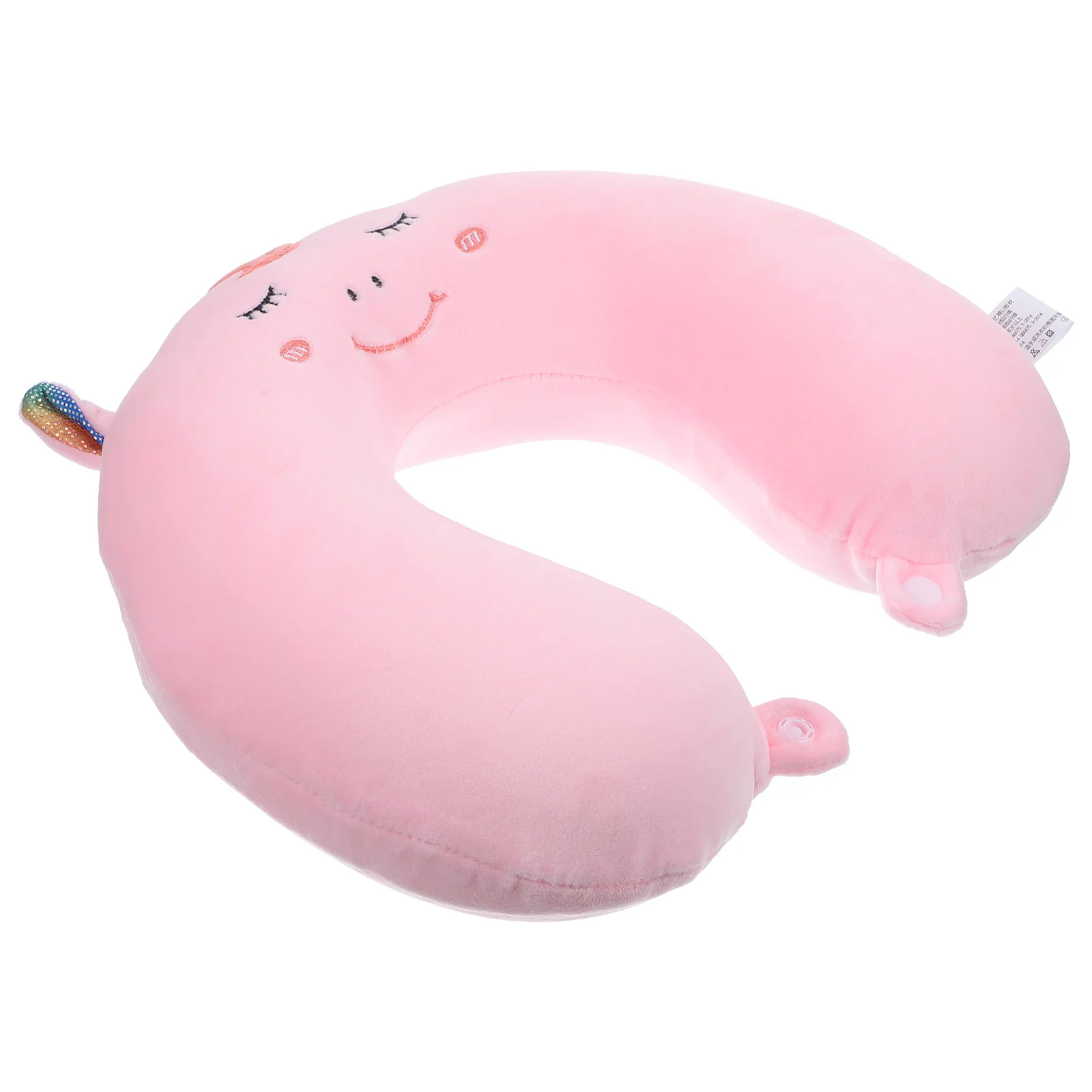 1 pz cuscino di supporto per il collo a forma di U cartone animato morbido cuscino da viaggio sollievo dal dolore al collo per bambini confortevole