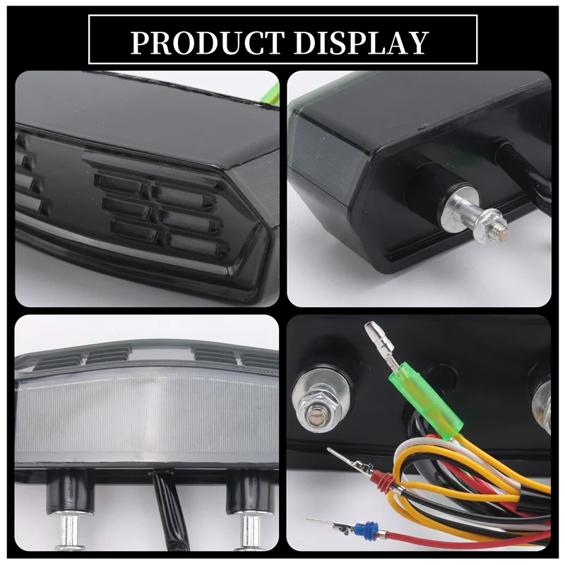 A45F-luz trasera de freno de motocicleta con luces de señal de giro para Honda Grom MSX125 CB650F CB650R CBR650F CTX700N, lente ahumada