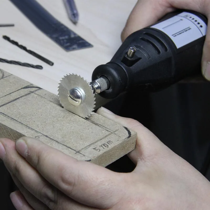 6pcs Mini Circular Saw Blade Set HSS Cutting Disc Rotary Tool Accessories for Dremel Compatible Wood Plastic Aluminum