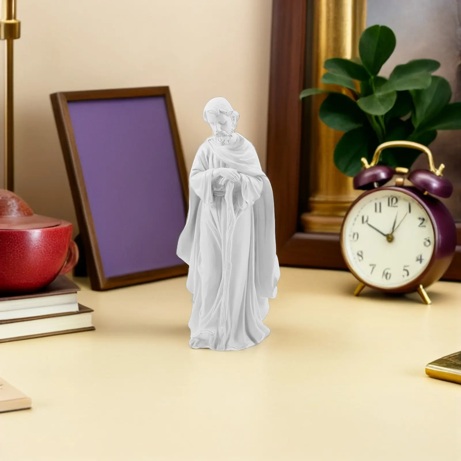 Hand Painted Resin Sculpture European Religious Home Decor Catholic Saint Statue for Christmas Baptism First