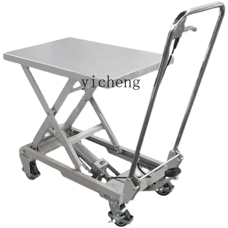 XL platform truck manual mobile hydraulic lift mold truck small cart