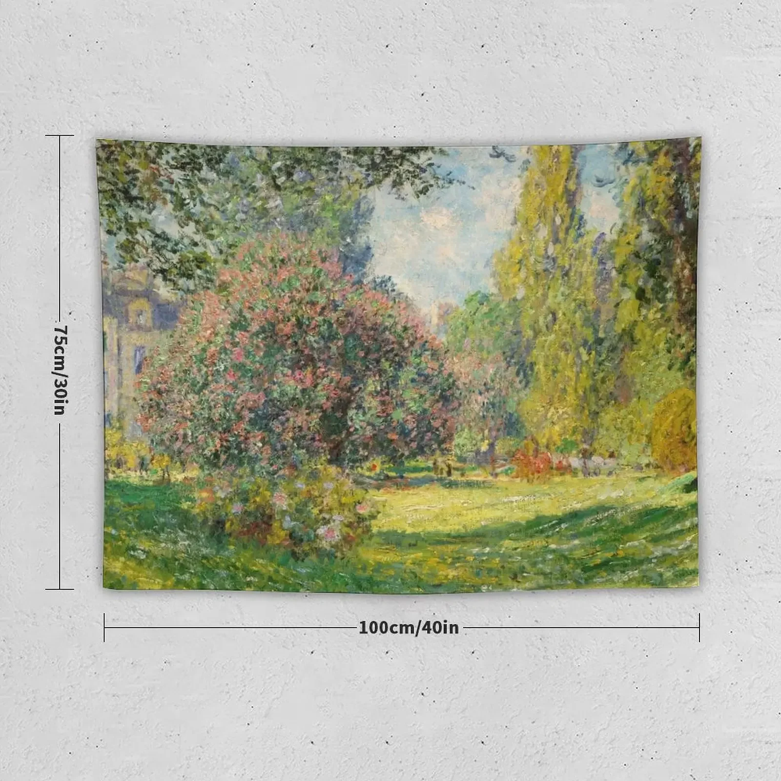 Landscape The Parc Monceau Claude Monet Tapestry Wall Decorations Funny Things To The Room Tapestry