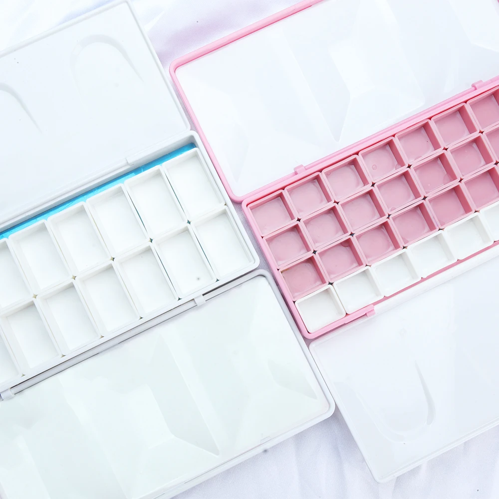SeamiArt, 1 unidad, tamaño grande, esmalte de imitación, paleta de viaje de diamante, caja vacía, estuche de repuesto para pintura de acuarela, subpaquete, suministros de arte
