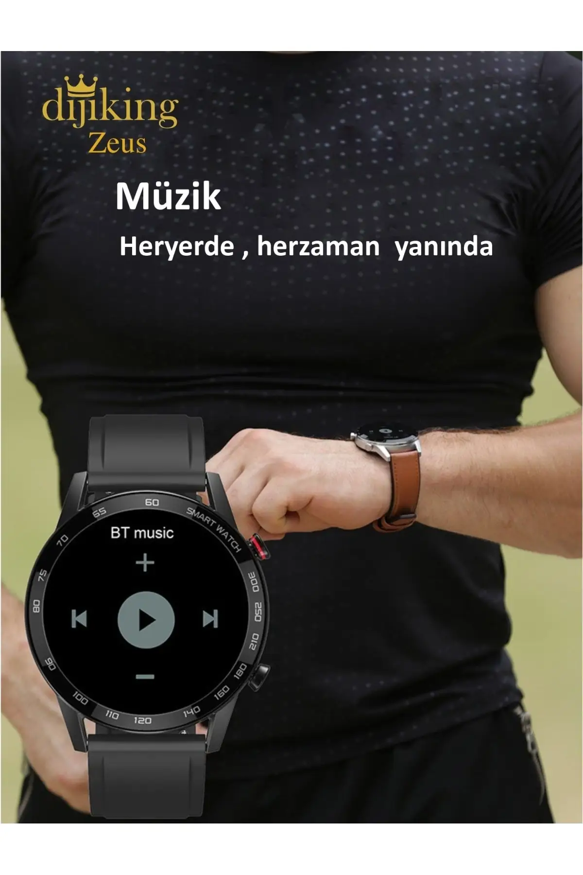 Dıgıng _ Zeus _ Smart Watch _ Speech _ Music _ Heartbeat _ Blood Pressure (Brown (Brown)