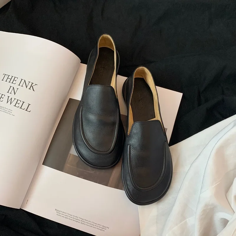 

Women Shoes Fashion Genuine Leather Comfortable Loafers Designer Shoes for Women Versatile Casual Leather Shoes Sneakers Zapatos