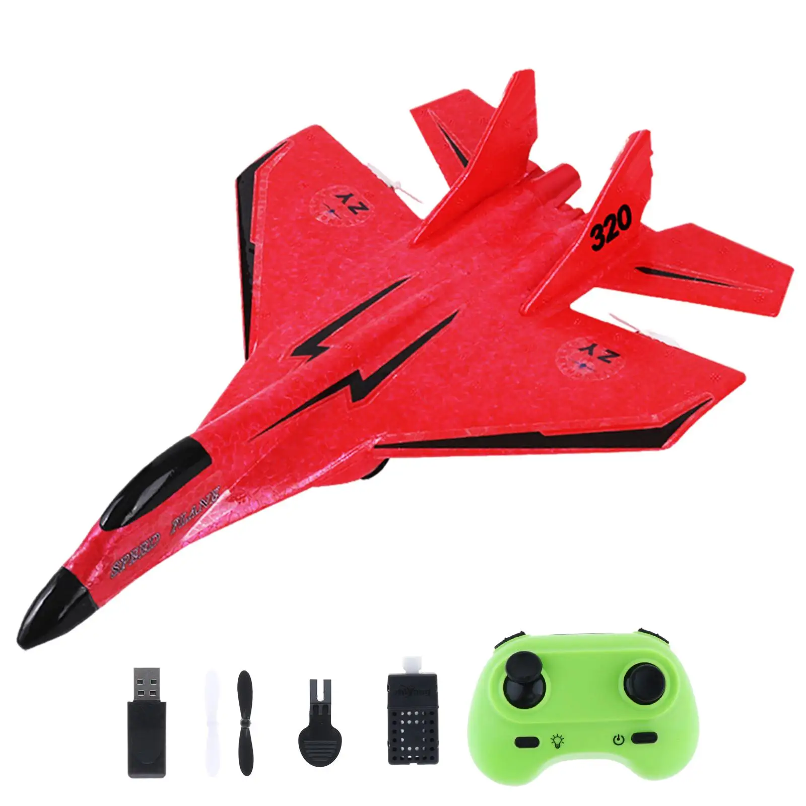 RC 2.4G Outdoor Flighting Toys Ready to Fly Fighter Toys Foam RC Airplane 2 Channel RC Glider for Kids Beginner Adults