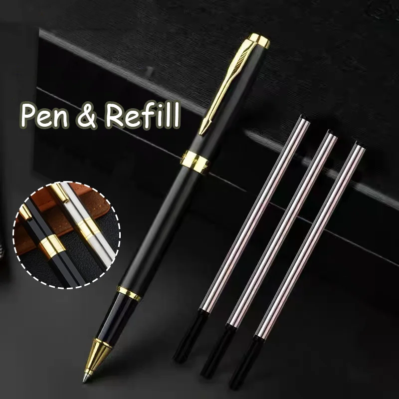 13pcs Ballpoint pen & Refill Metal Business Signing pen Replaceable refill pen set office & school supplies stationery