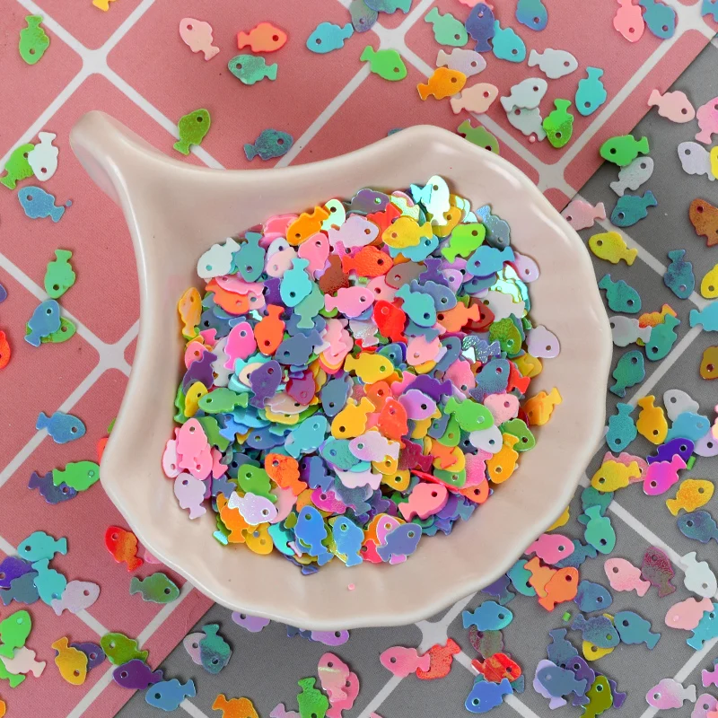 20g/50g/Lots Fish 9mm PVC Confetti Sequins for Crafts Paillettes Glitter Nail Art Decoration Sequin DIY Confetti Accessories