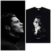 Cristiano Ronaldo Football Superstar Super Fashion Printed Short Sleeve T-shirt Men Distress American Women Tshirt 2025