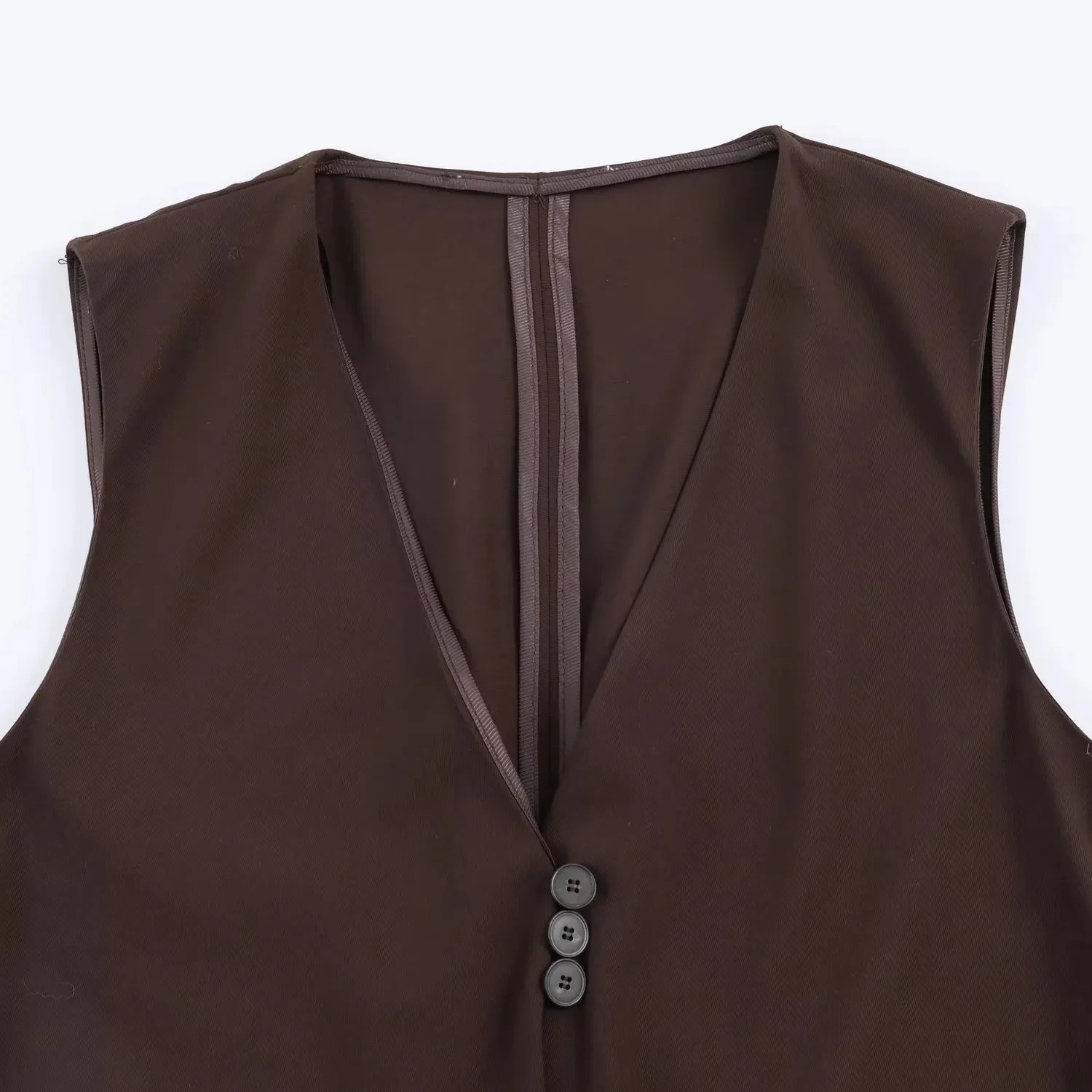BSAY Damenmode Tanktop 2026 Frühling Sommer Neu Ärmellos V-Ausschnitt Spitzenbesatz Unregelmäßiger Saum Satin-Weste Schicke Damen-Oberteile Mujer – Detail 17