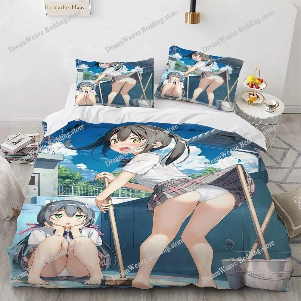 

Kawaii Anime Sexy Girl Bedding Set,Duvet Cover Comforter Bed Set Quilt Cover Pillowcase,King Queen Twin Size Boys Girls Adults