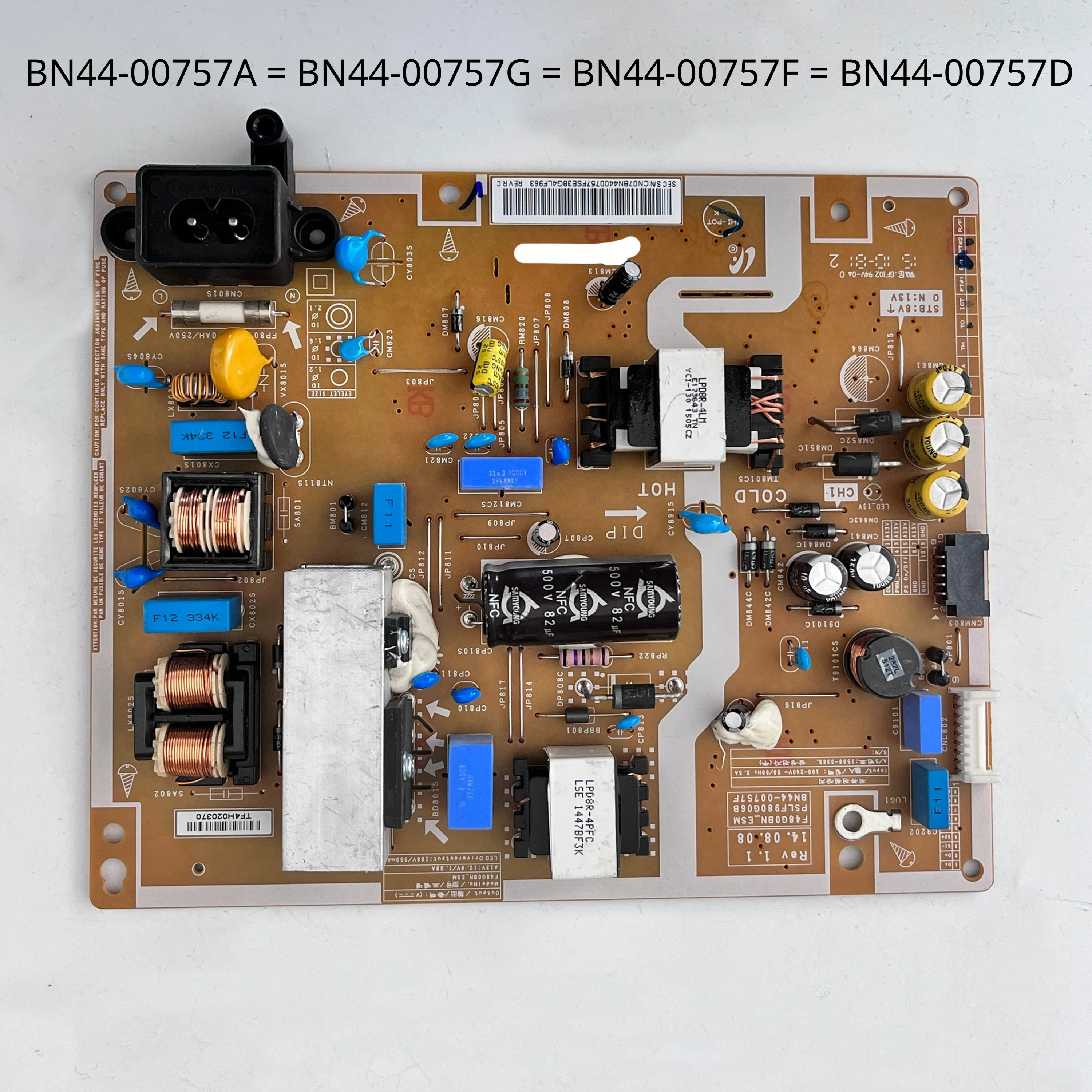 

New Genuine BN44-00757A = BN44-00757G = BN44-00757F = BN44-00757D Power Supply Board is for UN48H4203AF UN48H4203AG TV Parts