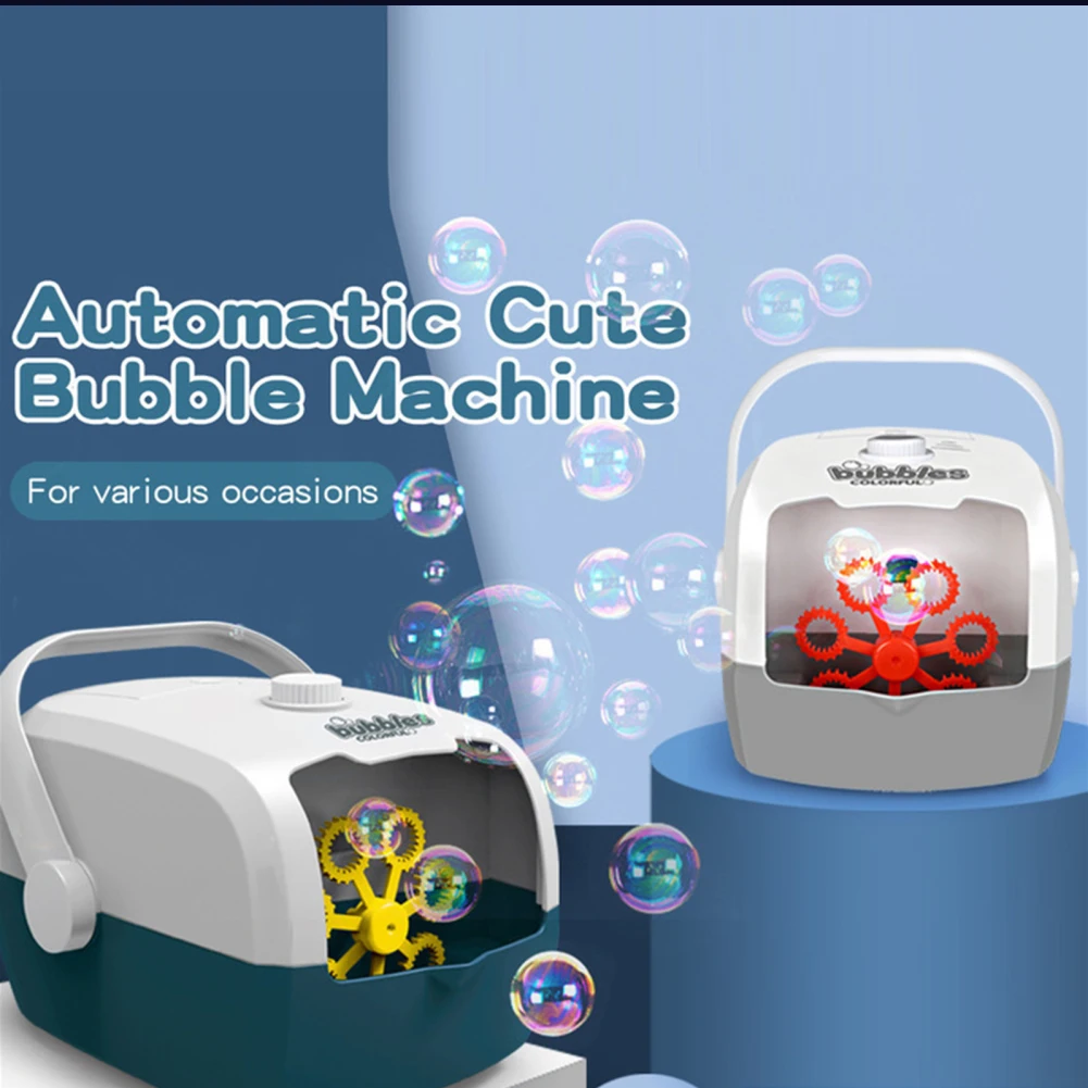 Bubble Machine Automatic Bubble Blower Cute Cartoon Bubble Maker Summer Indoor Outdoor Toys For Children Birthday Party Gifts