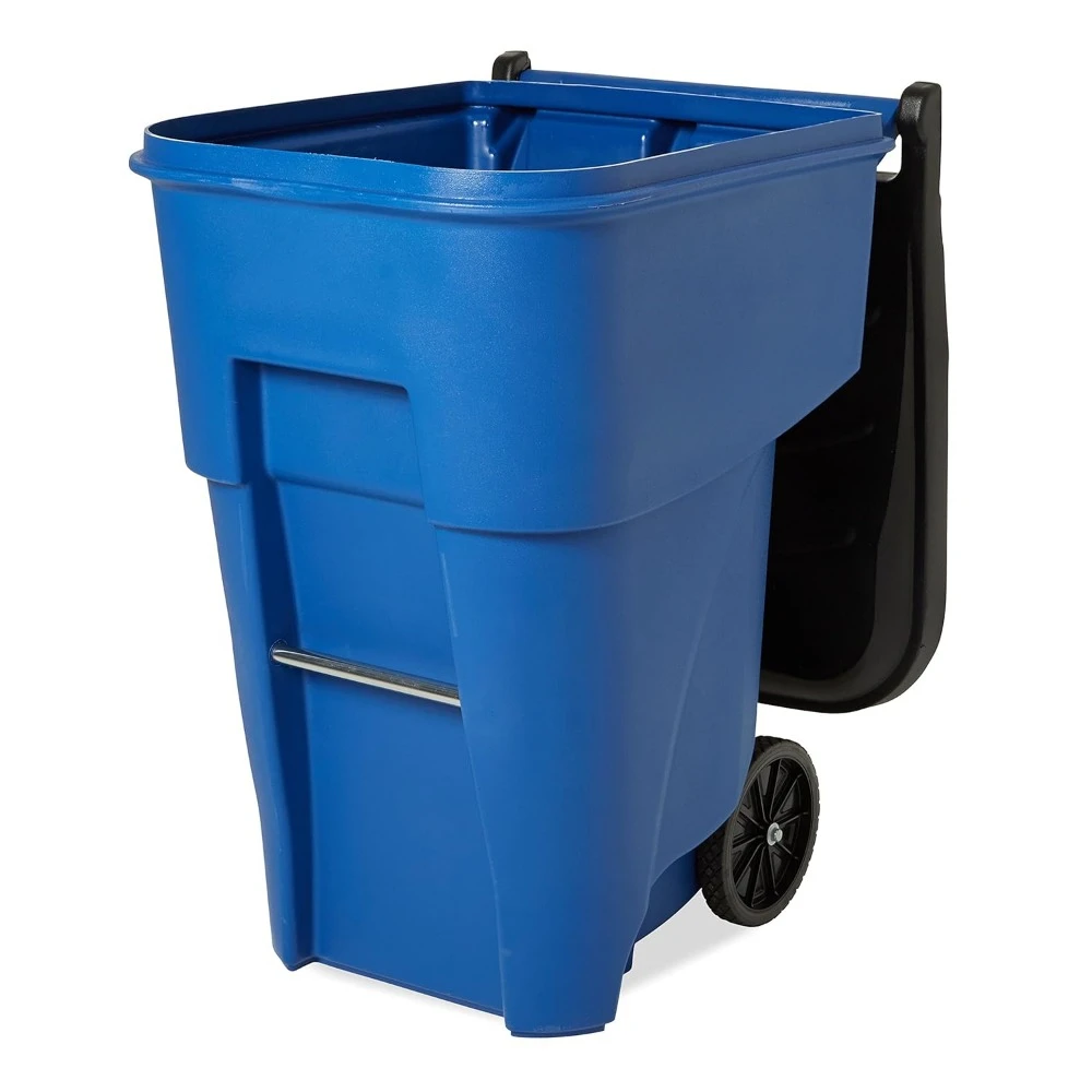 Cubo de basura/cubo con ruedas, 95 gal, azul, para restaurantes/hospitales/escritórios/espalda de casa/hogar/hogar