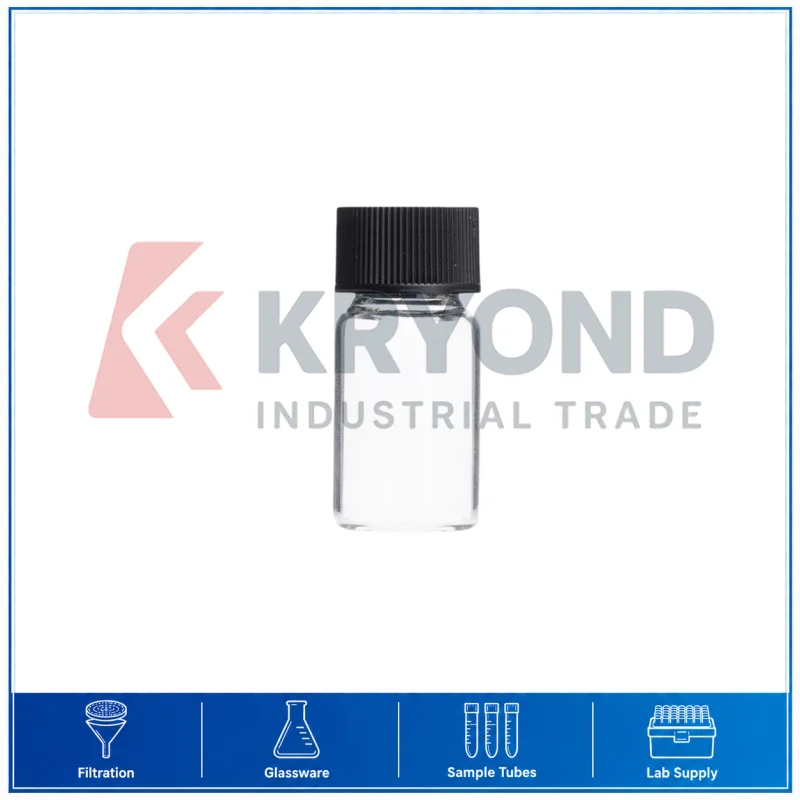 Glass Sample Bottle Screw Cap Reagent Bottle Clear Amber Storage Vial with PP Cap PE Liner 2ml 5ml 10ml 15ml 20ml 30ml 40ml 60ml