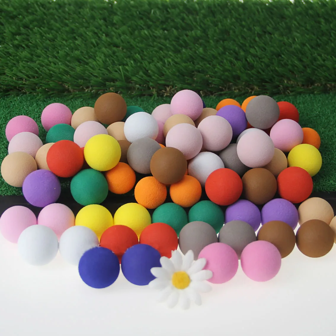 5-100Pcs 14 Colors Diameter 25mm/26mm Colorful EVA Foam Soft Sponge Ball for DIY Handmade Golf Practice Pet Toy