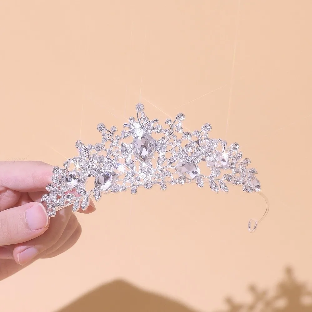 

Креативная металлическая хрустальная свадебная тиара, красочная легкая роскошная корона принцессы, роскошный элегантный головной убор для волос, празднование дня рождения