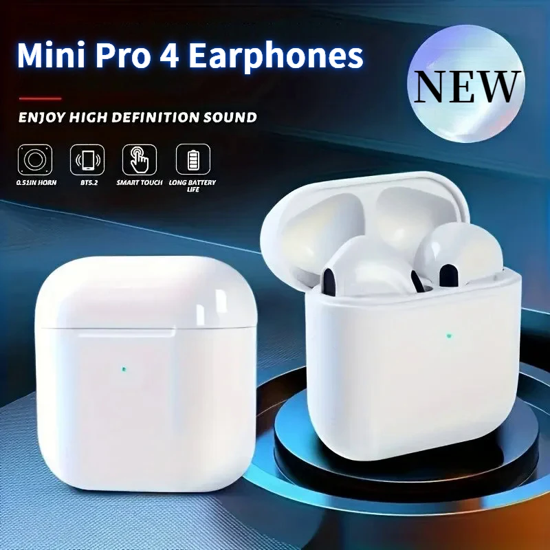 Mini Pro 4 TWS wireless headphones earphone Bluetooth-compatible 5.0 waterproof headset with mic for Xiaomi iPhone earbuds