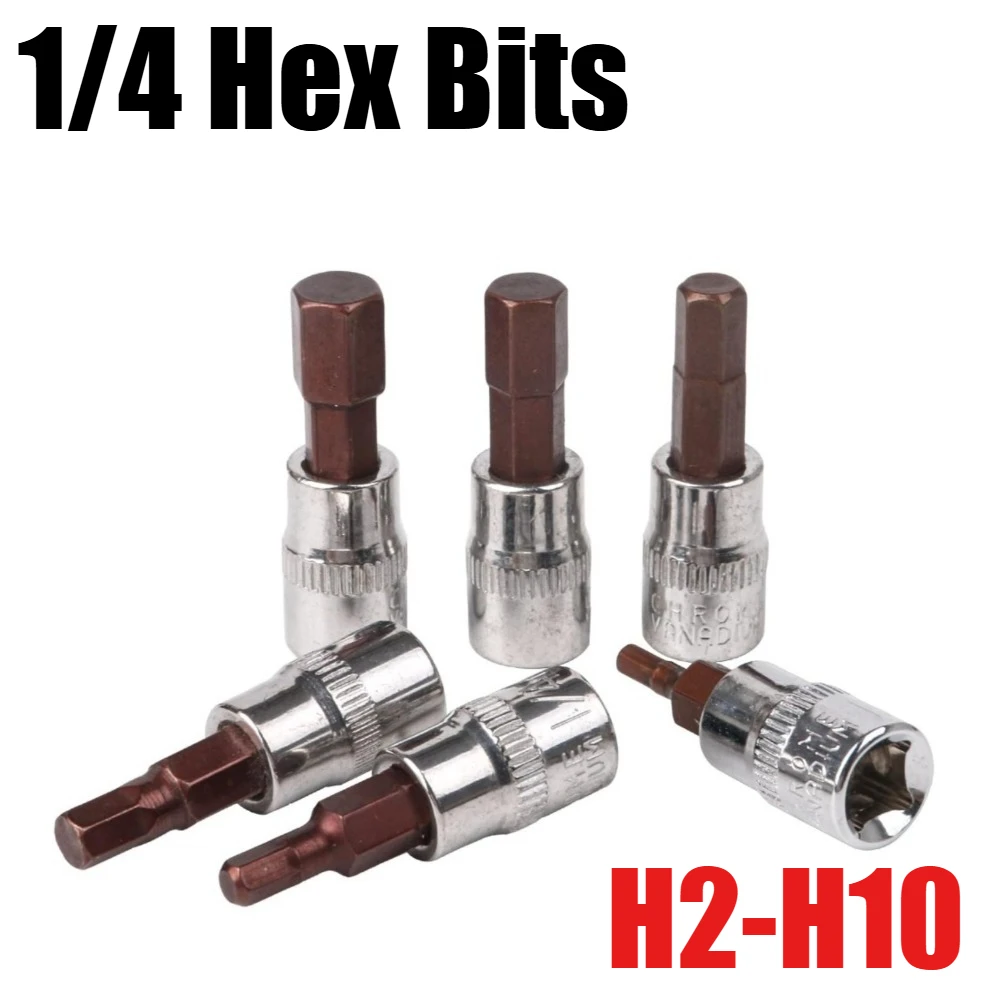1/4inch H2-H10 Hex Bit Socket Set 1/4