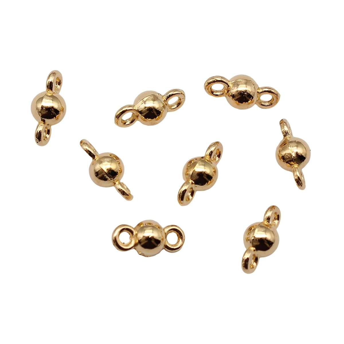 WYSIWYG 20pcs 5x11mm Ball Connector Charms Diy Jewelry Making Jewelry Finding Antique Silver Color Gold Color