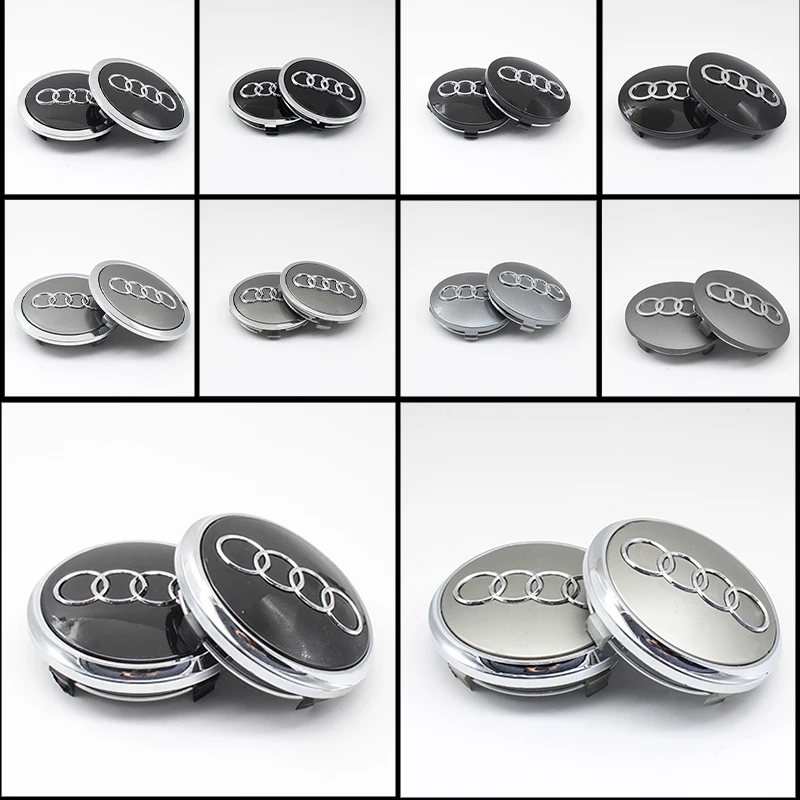 4pcs 60mm 61mm 69mm 68mm 77mm Car Styling Wheel Center Cap Hub Replaced Covers For Audi A1 A2 A3 A4 A5 A6 A7 S3 S6 Q5 Q3 Q5 RS7 - view 3