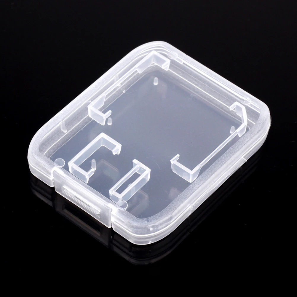 

20pcs Clear Plastic Memory Case For T-Flash Transparent Pp Storage Organizer Lightweight Portable Holder For Memory Cards