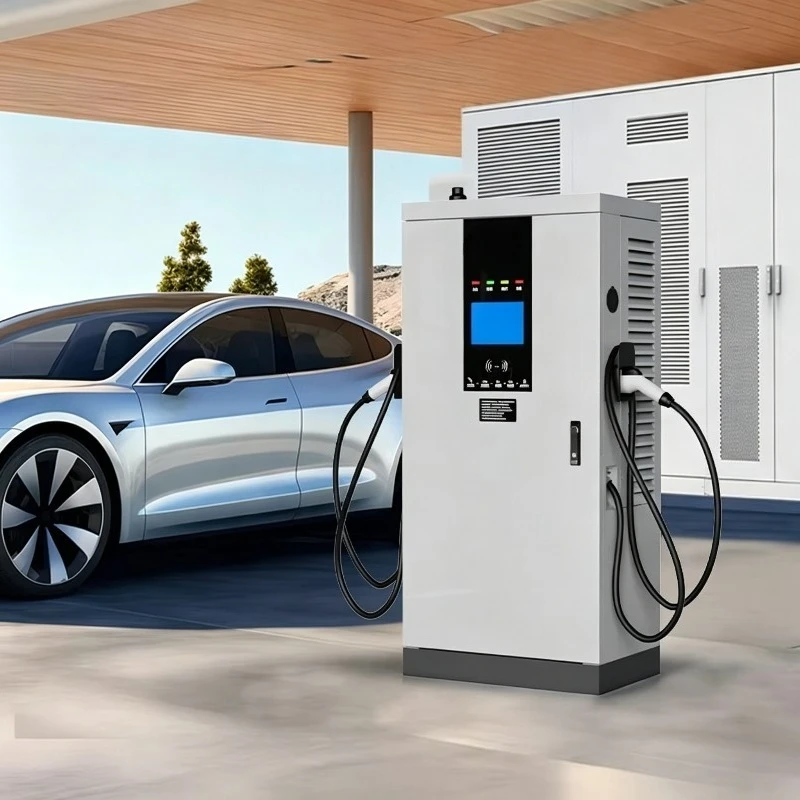 Custom Commercial DC Fast Charging Station CCS1 CCS2 GBT CHAdeMO Dual Gun Quick EV Charger For Electric Vehicle