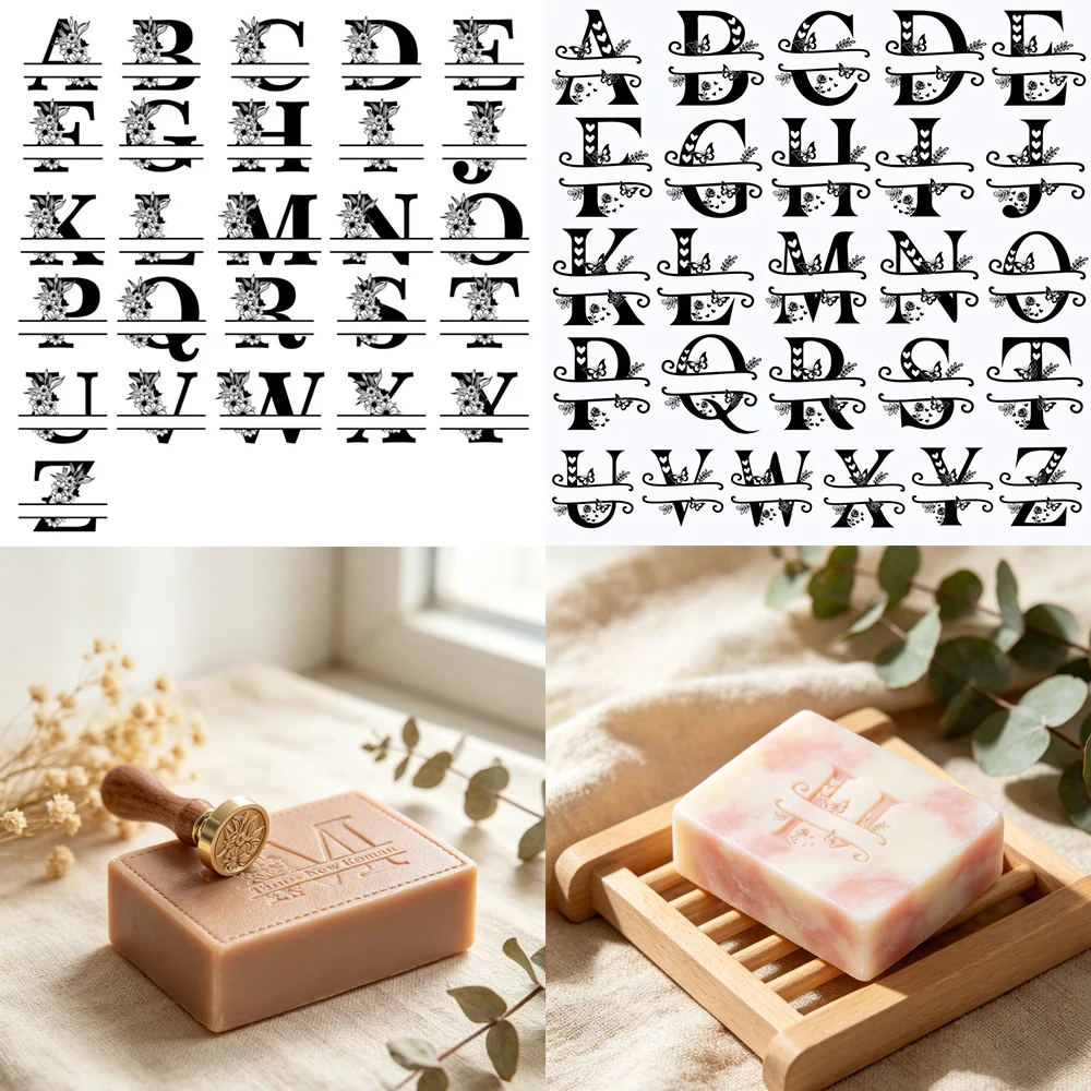 Soap Stamp Custom - Gepersonaliseerde kleistempel, aangepaste monogramlogo, aardewerkstempel, eigen
