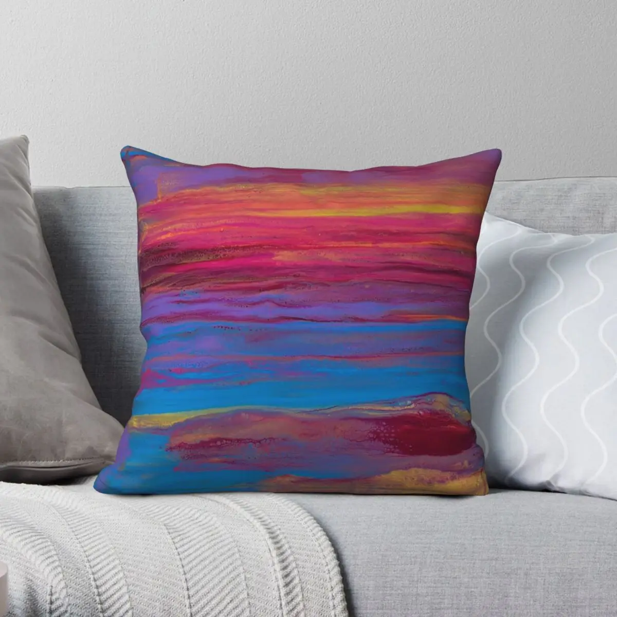 South Twin Lakes Square Pillowcase Polyester Linen Velvet Creative Zip Decor Throw Pillow Case Bed Cushion Case